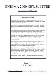 enigma 2000 newsletter - Mystery Signals of the Short Wave - Pipex
