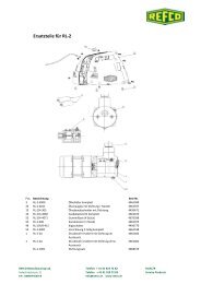 Ersatzteile fÃ¼r RL-2 - Refco Manufacturing Ltd.