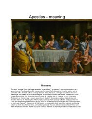 Apostles - meaning - The Mystical Side of God