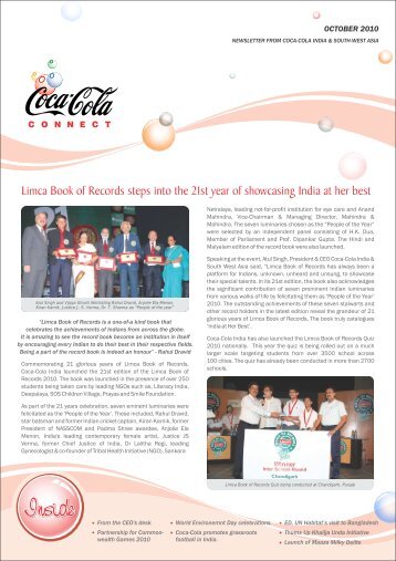 Newsletter from coca-cola india & south-west