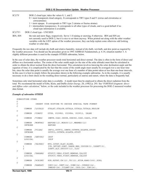 DOE-2 Reference Manual Version 2.1 - DOE2.com