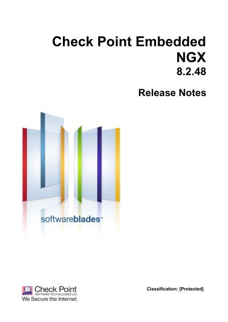 Release Notes Check Point Embedded NGX 8.2.48