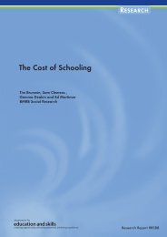 The Cost of Schooling - Department for Education