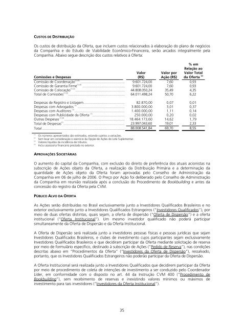 PROSPECTO DEFINITIVO DE DISTRIBUIÃÃO ... - BTG Pactual