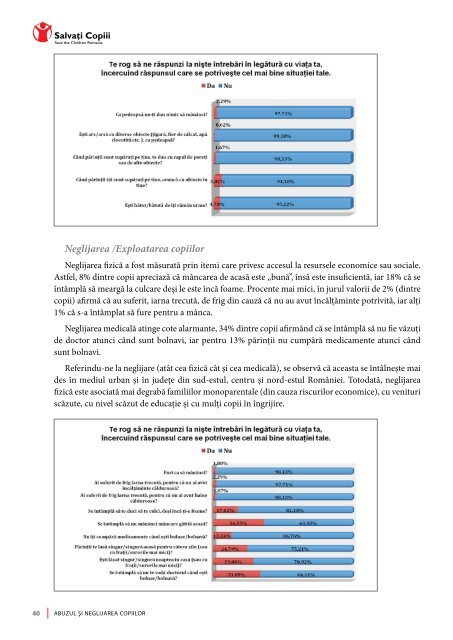 Studiul Abuzul şi neglijarea copiilor - Salvati Copiii