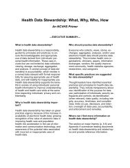 Health Data Stewardship: What, Why, Who, How - National ...