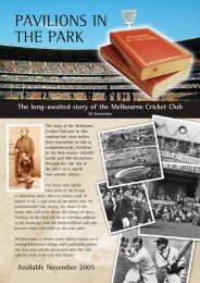 Pavilions in the Park order form - Melbourne Cricket Club