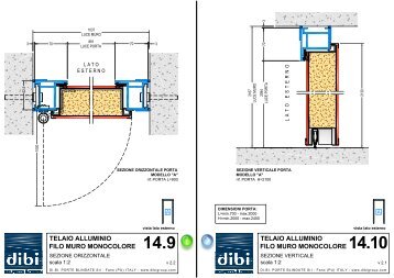 14.10 telaio alluminio filo muro monocolore - DI.BI. Porte Blindate