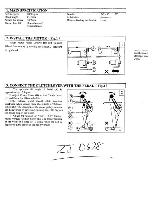 Parts book for Zoje ZJ-0628