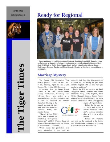 The Tige r Times - Gunter ISD