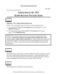 Safety Recall No. 983 Brake Booster Vacuum Hose - Ertyu.org