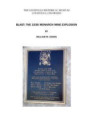 BLAST: THE 1936 MONARCH MINE EXPLOSION - Louisville Library