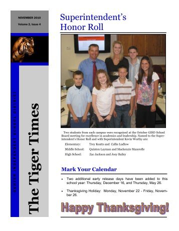 The Tige r Times - Gunter ISD