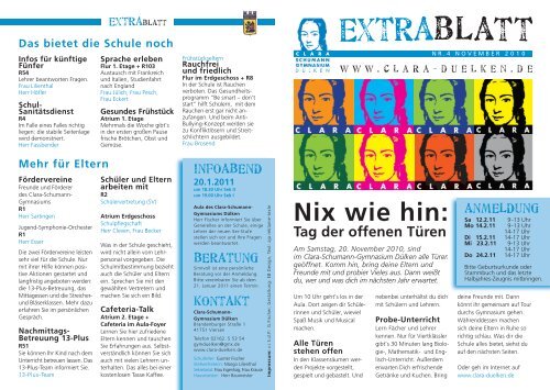 Extrablatt Nr. 4 zum Tag der offenen Türen - Schulforum