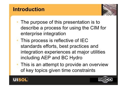 Enterprise Integration Using the IEC CIM - CIMug - UCAIug