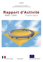 Rapport d'activitÃ© 2000-2001 du DRFC - La fusion magnÃ©tique - CEA