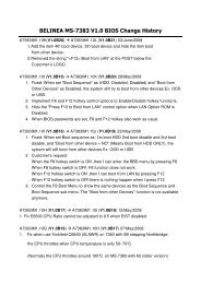 BELINEA MS-7383 V1.0 BIOS Change History