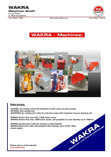 WAKRA .WAKRA - Machines:. - Wakra Maschinen GmbH