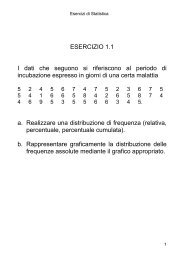 ESERCIZIO 1.1 I dati che seguono si riferiscono al periodo di ...