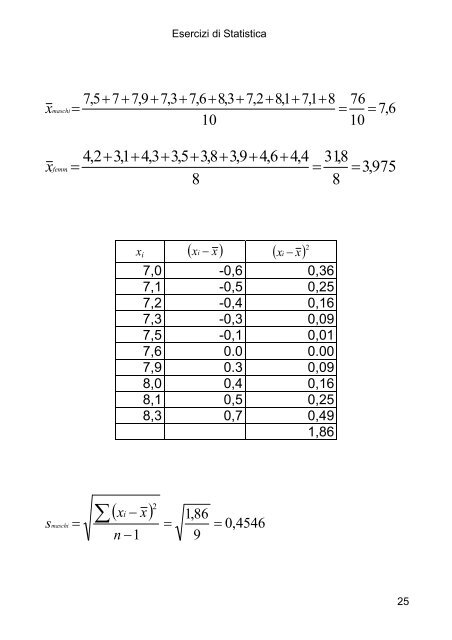 ESERCIZIO 1.1 I dati che seguono si riferiscono al periodo di ...