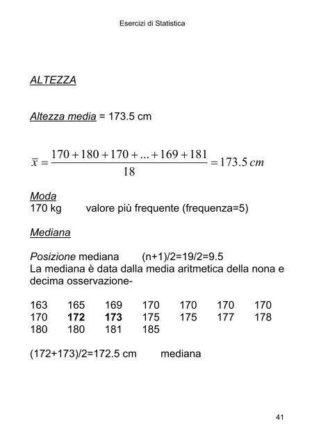 ESERCIZIO 1.1 I dati che seguono si riferiscono al periodo di ...