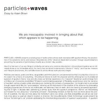 Download Particles & Waves essay by Adam Brown