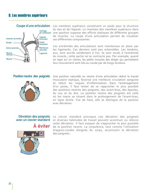 Ergonomie-Travail de bureau avec Ã©cran de visualisation - cgsst