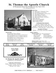 St. Thomas Bulletin 04-08-12 - St. Thomas the Apostle Church