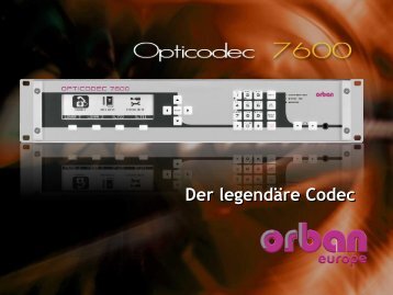 OPTICODEC 7600 - Orban