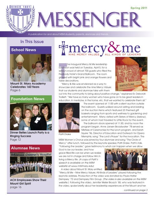 In This Issue - Mount St. Mary Academy - Website