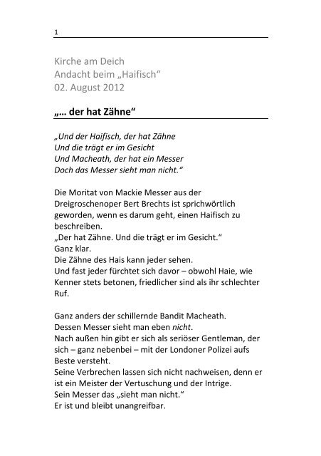 Der Hat Zahne
