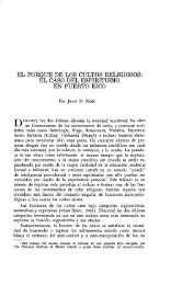 el porque de los cultos religiosos - Revista de Ciencias Sociales