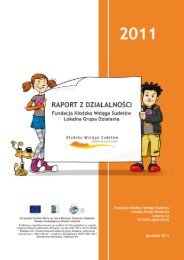 Raport z działalności za rok 2011 - Kłodzka Wstęga Sudetów