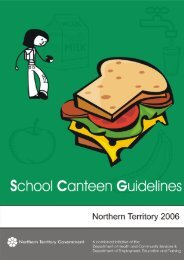 Northern Territory School Canteen Guidelines - NT Health Digital ...