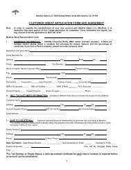 customer credit application form and agreement - Medline