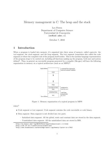 Memory management in C - Universidad de Concepción