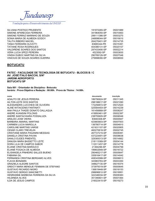 A Fundação para o Desenvolvimento da UNESP - FUNDUNESP ...