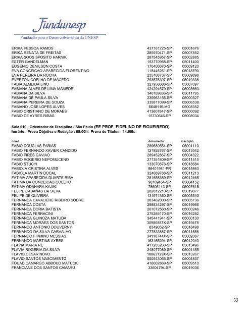 A Fundação para o Desenvolvimento da UNESP - FUNDUNESP ...