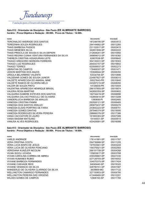 A Fundação para o Desenvolvimento da UNESP - FUNDUNESP ...