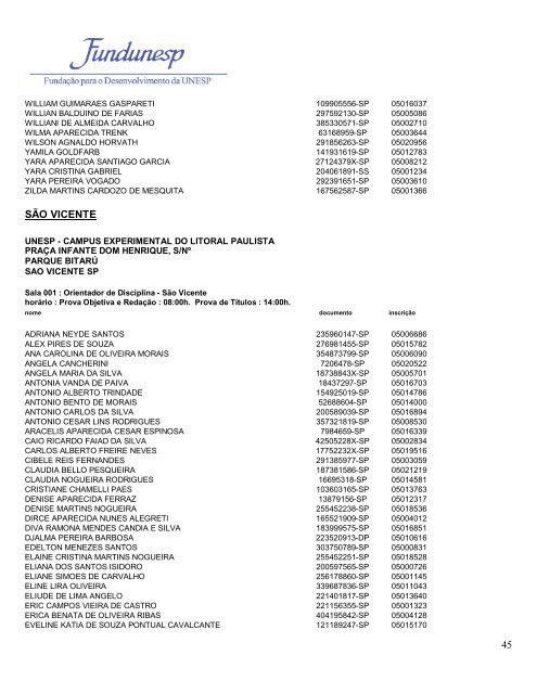 A Fundação para o Desenvolvimento da UNESP - FUNDUNESP ...