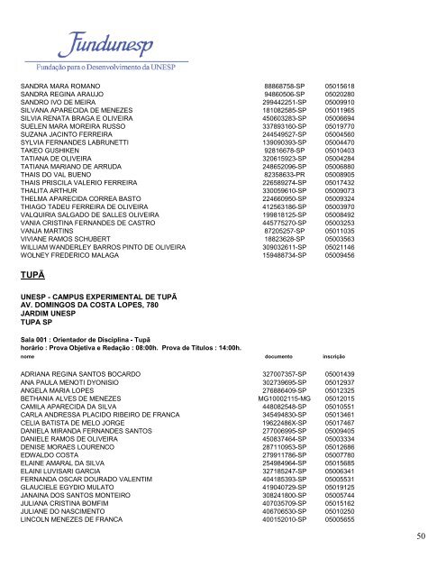 A Fundação para o Desenvolvimento da UNESP - FUNDUNESP ...