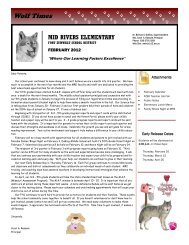 A Message from the Principal - Mid Rivers Elementary School