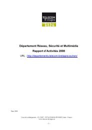 DÃ©partement RÃ©seau, SÃ©curitÃ© et MultimÃ©dia Rapport d'ActivitÃ©s 2008