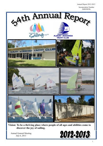 2012-2013 - Albury-Wodonga Yacht Club - Yachting Australia