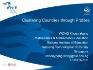 Clustering Countries through Profiles - National Institute of Education