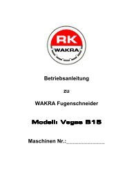 Vegas B15 - Wakra Maschinen GmbH