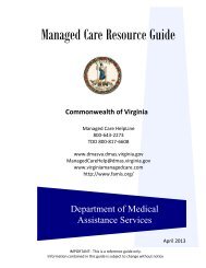 Managed Care Resource Guide - Department of Medical Assistance ...