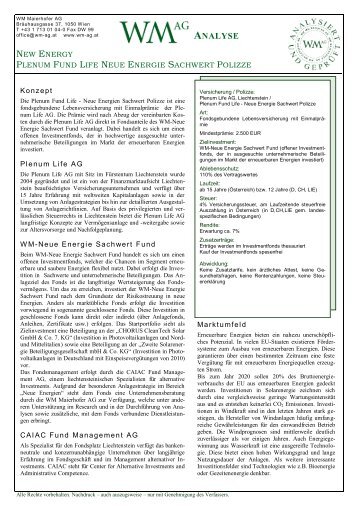 WM AG Analyse - Plenum Neue Energie Sachwert Polizze (51,09 KB)