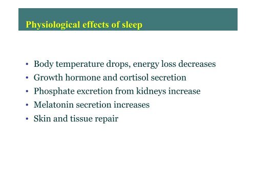 Physiology of Sleep