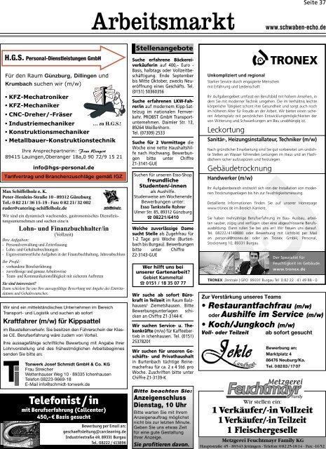 Schwaben Echo-Ausgabe Kalenderwoche 35 (PDF)